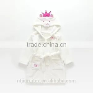 100% Polyester Animal Shape Kids Hooded Bath Robe,kids Bathrobe, Children Bathrobe thumbnail-3