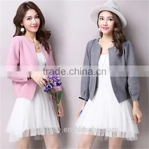Wholesale New Fashion Knitted Cardigan Tops Candy Color Ladies Cardigan Sweater Women Cardigan thumbnail-4