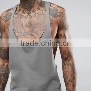 Xinlan High Quality New Design Summer Custom Dark Grey Gym Wear Comfortable 100% Cotton Casual Men's Sport Tank Tops thumbnail-3
