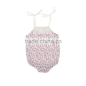 Summer New Design Infant and Toddlers Clothing Cute Baby Girl Floral Lace Romper thumbnail-3