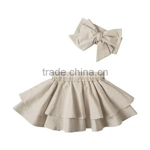 Summer Hot Sale Cute Fashion Party Baby Mini Skirt With Matching Headband thumbnail-6