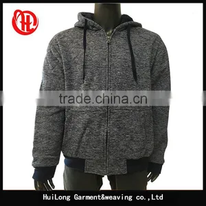 100% Polyester Wholesale Custom Design Thick Sherpa Lined Fleece Hoodie For Men thumbnail-2