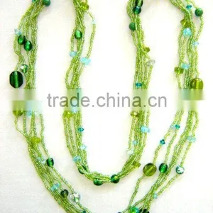 Multi String Thin Bead Necklaces thumbnail-1