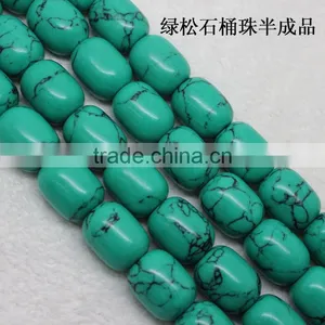 Turquoise Barrel Beads Semi-finished Strand Diy Turquoise Loose Barrel Bead for Jewelry Accessory thumbnail-1