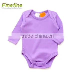 Fall Plain Long Sleeve Baby Clothes Printed White Baby Rompers thumbnail-1
