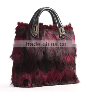 Factory Directly Supply Luxury Fashion Ladies Handbags Real Fox Fur Bag thumbnail-6
