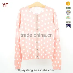 Fancy Cardigan Girl Print Kids Sweater Clothes thumbnail-1