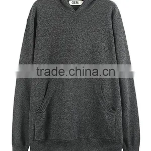 Shantou Manufacturers Mens Wool Pullover Sweater Hoody for Wholesale thumbnail-3