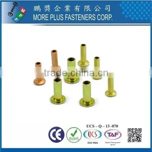 Taiwan Stainless Steel Tubular Rivet Hollow Tubular Rivets Din 7340 Tubular Rivets thumbnail-3
