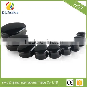 Fashion 7 Colors 5mm to 25mm Stone Drop Shape Ear Plug thumbnail-5