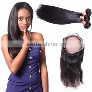 New Style 360 Lace Band Frontal 22*4 Brazilian Virgin Hair Human Hair Lace Band Frontal Closure Bleached Konts thumbnail-4