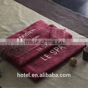 Five Star Hotel Colored Towel Dyed Towels With Embrodery Logo thumbnail-1