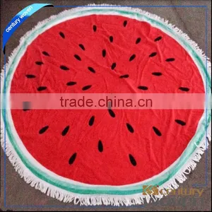 Wholesale Good Quality Watermelon Shape Round Beach Towel thumbnail-1