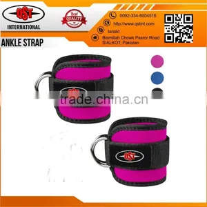 ANKLE D-RING STRAPS Thigh Pulley Lifting Padded Multi Gym Bandage QST Strap thumbnail-3