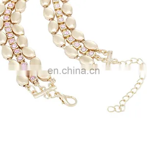 2017 New Arrival Fashion Gold 3 Rolls Chains Women Bracelet Watch Fancy Landies Watches thumbnail-6