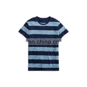 New 100% Cotton Wholesale Custom Striped t Shirt Mens thumbnail-5