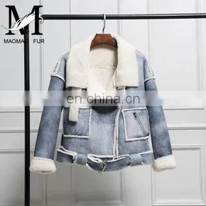 Luxury Real Sheep Skin Winter Fashionable Jacket For Women thumbnail-6