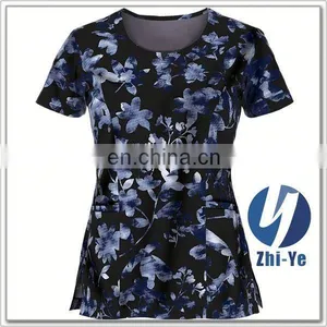 Hospital Uniform Junior Fit Nurse Printed Scrub thumbnail-1