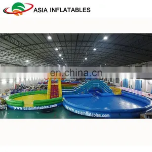 Water Park Combo for Kids and Adults / Giant Inflatable Water Slide With Two Pools thumbnail-2