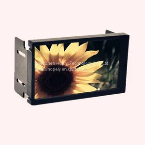 2 DIN 6.95 Inch LED Touch Screen Monitor With VGA for Car PC , Double DIN VGA Car Display With AV2 Reverse Camera First thumbnail-1