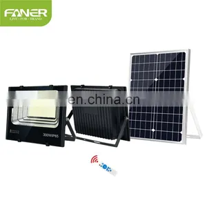 2020 New Design Only Use Mono. Solar Panel 40w 60w 100w 200w 300w Ip65 Outdoor With Sensor Solar Led Flood Light thumbnail-2
