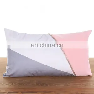 New Design PU Patchwork Decorative Car Pillow/cushion With Zipper thumbnail-1