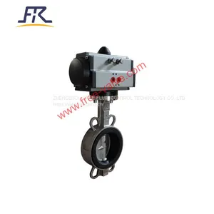 Pneumatic Wafer Type Rubber Lined Butterfly Valve DN65-PN10 thumbnail-2