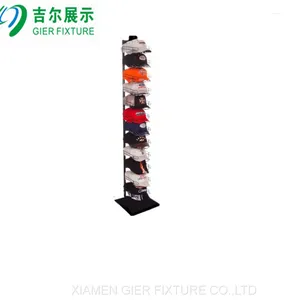 Free Standing Metal Storage Baseball Cap Hat Organizer Display Rack for Retail Sore thumbnail-3