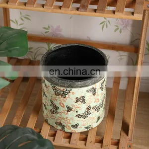 Wholesale Home Balcony Decor Antique Relief Design Large Outdoor Flower Pots Ceramic for Living Room thumbnail-2