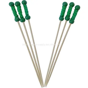 Braided Pole Bamboo Bead Picks For Tokyo Sushi Skewers Sticks thumbnail-1