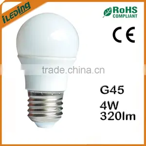 4W 320lm E27 Thermal Plastic LED Bulb G45 thumbnail-1