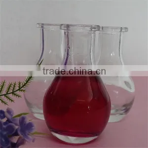 Bowling Shaped Mini Clear Glass Vase thumbnail-1