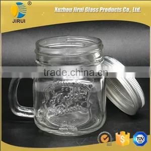 200ml Small Glass Mason Jar With Metal Lid thumbnail-4