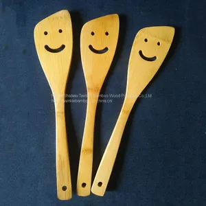 Bamboo Wood Items Cooking Utensil With Smile Face Cheap Sale China Twinkle Bamboo thumbnail-1