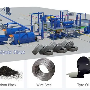 Best Price Waste Rubber Tyres Pyrolysis Plant for Convert Solid Waste Tires Into Fuel Oil Recycling Machine thumbnail-5