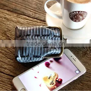 Animal Pattern Cow Leather Pocket Coin Holder Ladies Change Purse Money Pouch With Clip Closure thumbnail-4