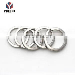 Wholesales Stainless Steel Key Accessories Keyring Flat Split Ring Keychain For Bag thumbnail-4