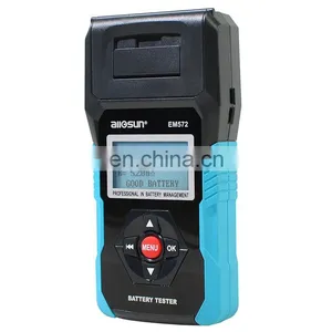 Allosun EM572 Automotive Battery Tester Car Battery Disgnosis Tool CCA Tester With Printer thumbnail-1
