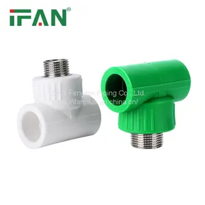IFAN Polypropylene Material White High Pressure PN25 Brass Male Thread PPR Tee thumbnail-3