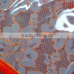 Custom PVC Tote Bag Fashion Lace PVC Tote Bag With Neon Leather Trim 300 Pcs MOQ Mixed 3 Colors thumbnail-3