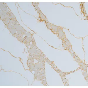 Code：F002，Calacatta Artificial Stone Quartz Slab Kitchen Countertops thumbnail-2
