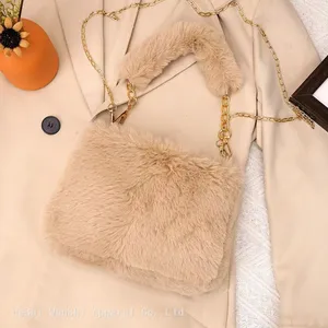 30Fur Bag Tote Bag Women's Fashion One-shoulder Cross Bag Plush Bag Wholesale thumbnail-1
