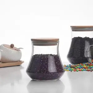 High Borosilicate Heat Resistant Glass Storage Jar Household for Candy Snacks thumbnail-1