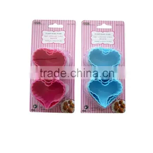 Silicone Cup Cake Mold Rice Cake Mould Heart Shape Baking Cake Mold thumbnail-1