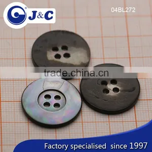 Blacklip Shell Buttons, Mop Sea Shell Buttons, Flat 4 Holes Round Shirt Button thumbnail-2