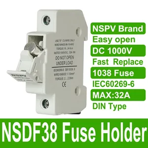 NSDF38 Solar Fuse Holder NSPV Brand PV DC 1000V Without Fuse thumbnail-2