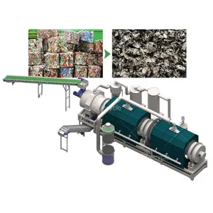 Metal Recycle Aluminum Cans Paint Processing Pyrolysis Furnace UBC Decoating Machine Ubc Aluminum Cans Paint Removing Machine thumbnail-5