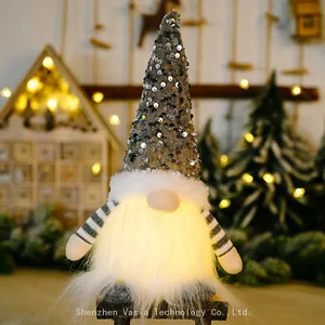 Christmas Glowing Elf Faceless Dolls - LED Light Ornaments for Navidad Gifts Home Decor Bulk Order thumbnail-1