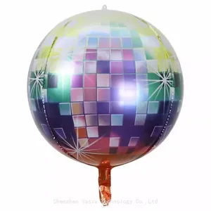 Wholesale 22-Inch 4D Disco Foil Balloons Metallic Laser Round Balloons for Dance Party Birthday Decorations thumbnail-5