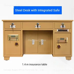 Steel Desk With Safe Compartment | Anti-Theft & Heavy Duty | Corporate Finance Office - OEM Manufacturer thumbnail-4